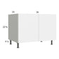 RTA Euro Gloss White 36" Full Height Door Desk Base Cabinet