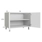 RTA Euro Gloss White 36" Full Height Door Desk Base Cabinet and 2 Finished End Panels