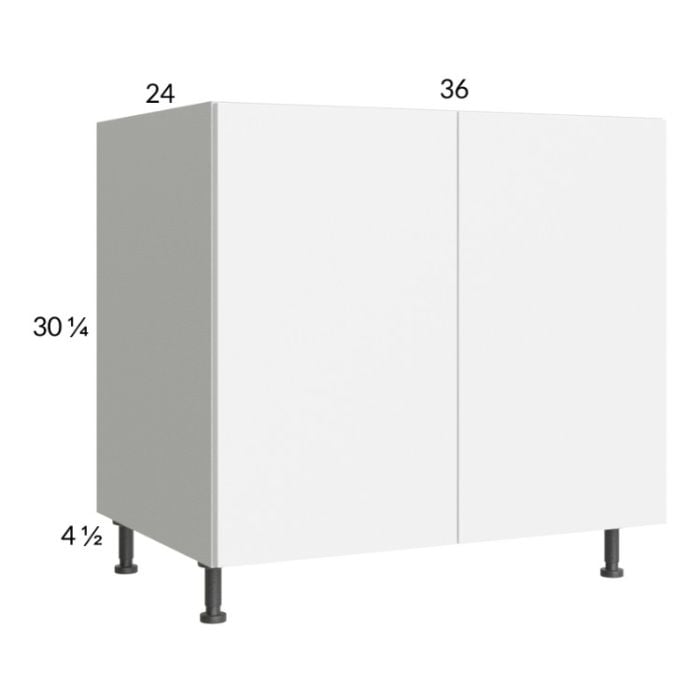 RTA Euro Gloss White 36" Full Height Door Sink Base Cabinet