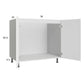 RTA Euro Gloss White 36" Full Height Door Sink Base Cabinet with 2 Finished End Panels