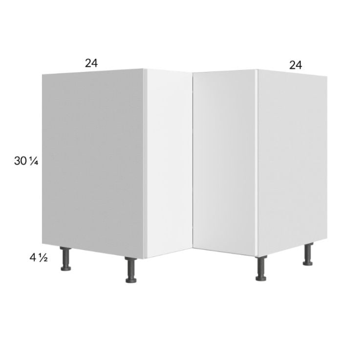 RTA Euro Gloss White 36" Lazy Susan Base Cabinet with 2 Finished End Panels