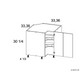 RTA Euro Gloss White 36" Lazy Susan Base Cabinet with 2 Finished End Panels