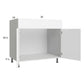 RTA Euro Gloss White 36" Sink Base Cabinet with 2 Finished End Panels