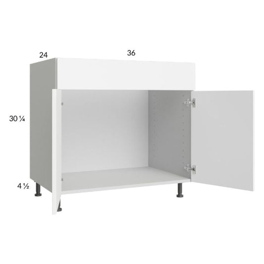 RTA Euro Gloss White 36" Sink Base Cabinet
