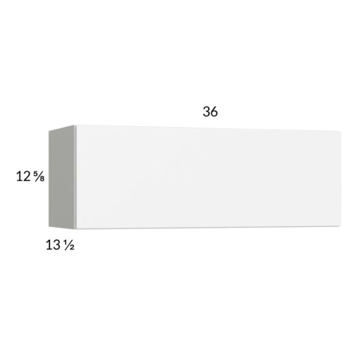 RTA Euro Gloss White 36" x 12-5/8" Flip Up Door Wall Cabinet with 2 Finished End Panels