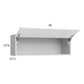 RTA Euro Gloss White 36" x 12-5/8" Flip Up Door Wall Cabinet with 2 Finished End Panels