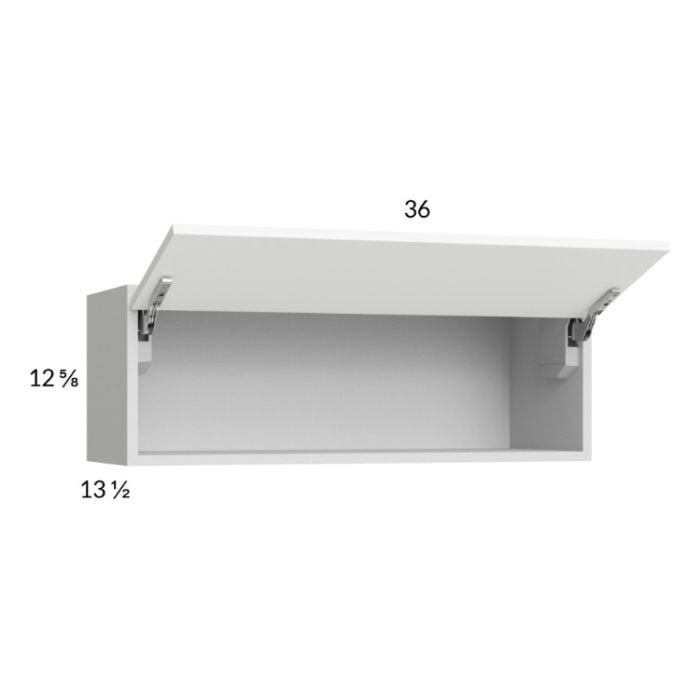 RTA Euro Gloss White 36" x 12-5/8" Flip Up Door Wall Cabinet with 2 Finished End Panels