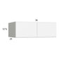 RTA Euro Gloss White 36" x 12-5/8" x 24" Wall Cabinet with 2 Finished End Panels