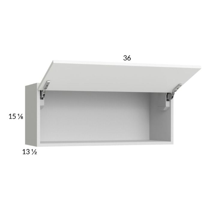 RTA Euro Gloss White 36" x 15-1/8" Flip Up Door Wall Cabinet
