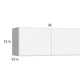 RTA Euro Gloss White 36" x 15-1/8" Wall Cabinet