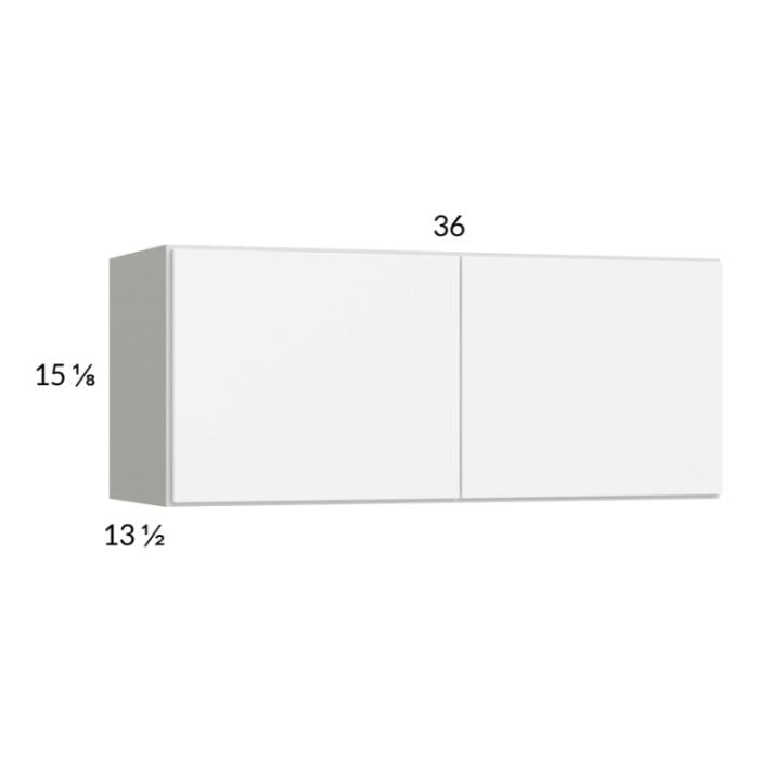 RTA Euro Gloss White 36" x 15-1/8" Wall Cabinet with 2 Finished End Panels