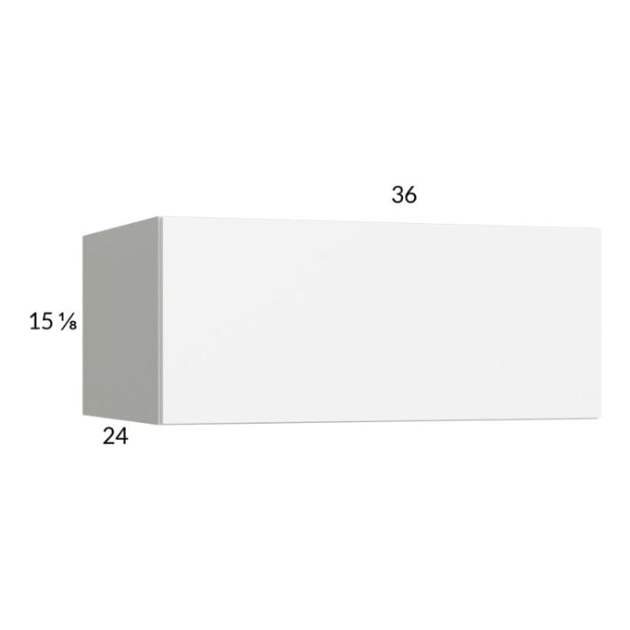 RTA Euro Gloss White 36" x 15-1/8" x 24" Flip Up Door Wall Cabinet