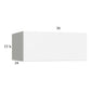 RTA Euro Gloss White 36" x 15-1/8" x 24" Flip Up Door Wall Cabinet with 1 Finished End Panel