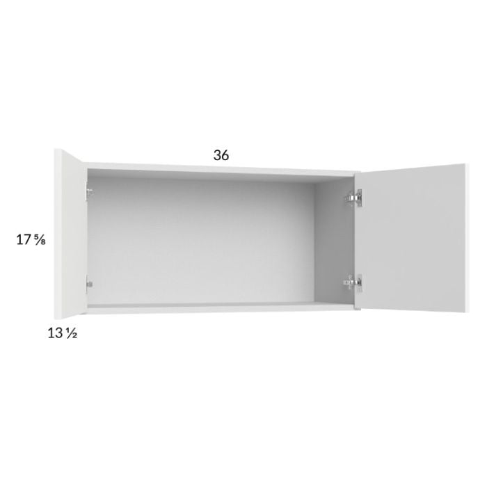 RTA Euro Gloss White 36" x 17-5/8" Wall Cabinet with 2 Finished End Panels