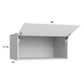 RTA Euro Gloss White 36" x 17-5/8" x 24" Flip Up Door Wall Cabinet with 1 Finished End Panel