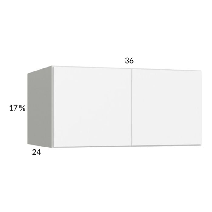 RTA Euro Gloss White 36" x 17-5/8" x 24" Wall Cabinet with 2 Finished End Panels