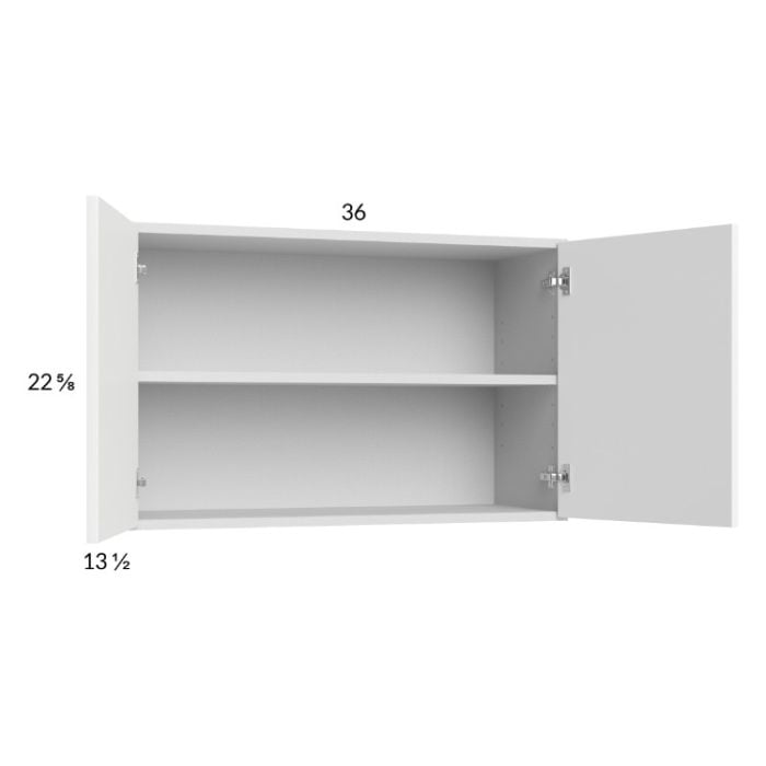 RTA Euro Gloss White 36" x 22-5/8" Wall Cabinet with 2 Finished End Panels