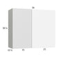 RTA Euro Gloss White 36" x 30-1/4" Blind Corner Wall Cabinet with 2 Finished End Panels