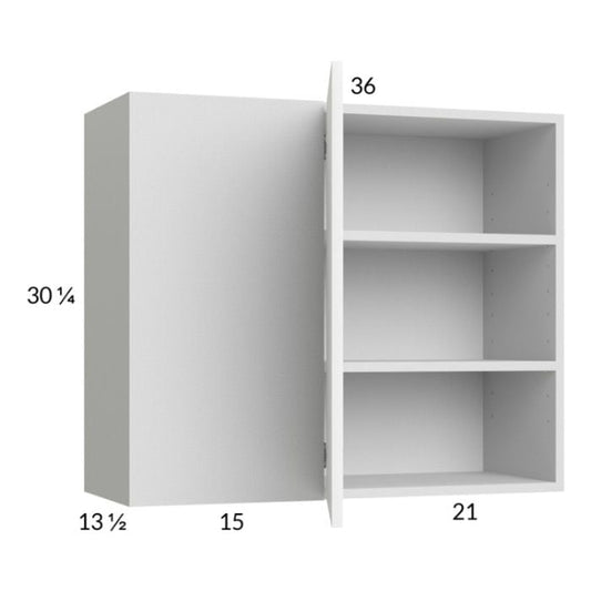 RTA Euro Gloss White 36" x 30-1/4" Blind Corner Wall Cabinet