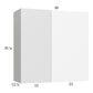RTA Euro Gloss White 36" x 35-1/4" Blind Corner Wall Cabinet with 2 Finished End Panels