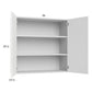 RTA Euro Gloss White 36" x 35-1/4" Wall Cabinet