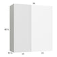 RTA Euro Gloss White 36" x 40-1/4" Blind Corner Wall Cabinet with 2 Finished End Panels