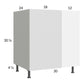 RTA Euro Gloss White 37" - 40" Full Height Door Blind Base Corner Cabinet with 1 Finished End Panel
