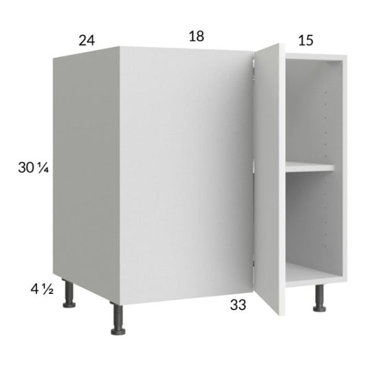 RTA Euro Gloss White 40" - 43" Full Height Door Blind Base Corner Cabinet