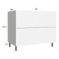 RTA Euro Gloss White 42" 2-Drawer Base Cabinet wiith 2 Finished End Panels