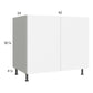 RTA Euro Gloss White 42" Full Height Door Base Cabinet with 2 Finished End Panels