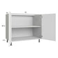 RTA Euro Gloss White 42" Full Height Door Base Cabinet with1 Finished End Panel