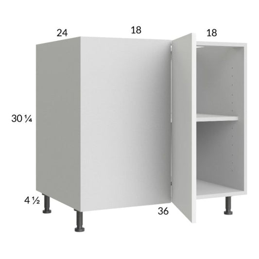 RTA Euro Gloss White 43" - 46" Full Height Door Blind Base Corner Cabinet