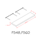 RTA Euro Gloss White 48" Floating Wall Shelf