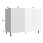 RTA Euro Gloss White 52" - 55" Full Height 2-Door Blind Base Corner Cabinet