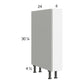 RTA Euro Gloss White 6" Full Height Door Base Pullout Cabinet with 2 Finished End Panels