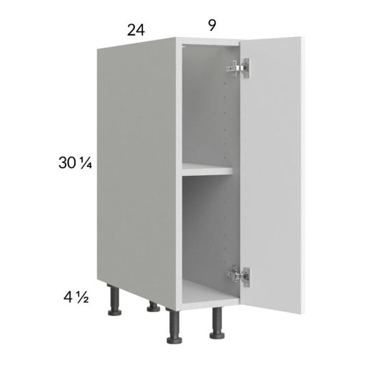 RTA Euro Gloss White 9" Full Height Door Base Cabinet