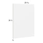 RTA Euro Gloss White Base Overlay Panel - 25-5/16"W x 35-1/4"H x 3/4"D