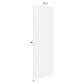 RTA Euro Gloss White Tall Overlay Panel - 29-7/8"W x 96"H x 3/4"D