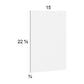 RTA Euro Gloss White Wall Overlay Panel - 15"W x 22-5/8"H x 3/4"D