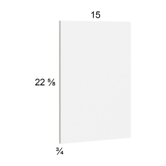 RTA Euro Gloss White Wall Overlay Panel - 15"W x 22-5/8"H x 3/4"D