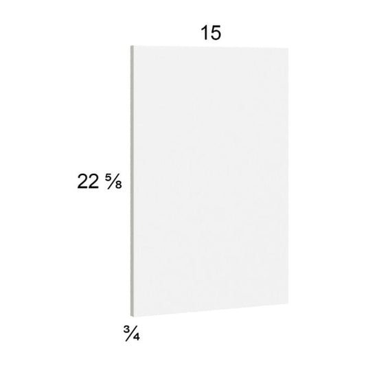 RTA Euro Gloss White Wall Overlay Panel - 15"W x 22-5/8"H x 3/4"D