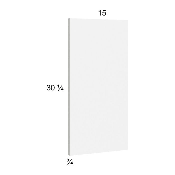 RTA Euro Gloss White Wall Overlay Panel - 15"W x 30-1/4"H x 3/4"D