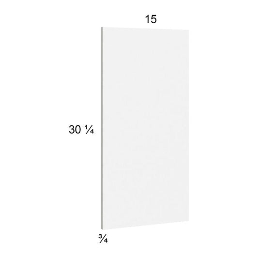 RTA Euro Gloss White Wall Overlay Panel - 15"W x 30-1/4"H x 3/4"D