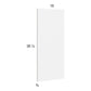 RTA Euro Gloss White Wall Overlay Panel - 15"W x 35-1/4"H x 3/4"
