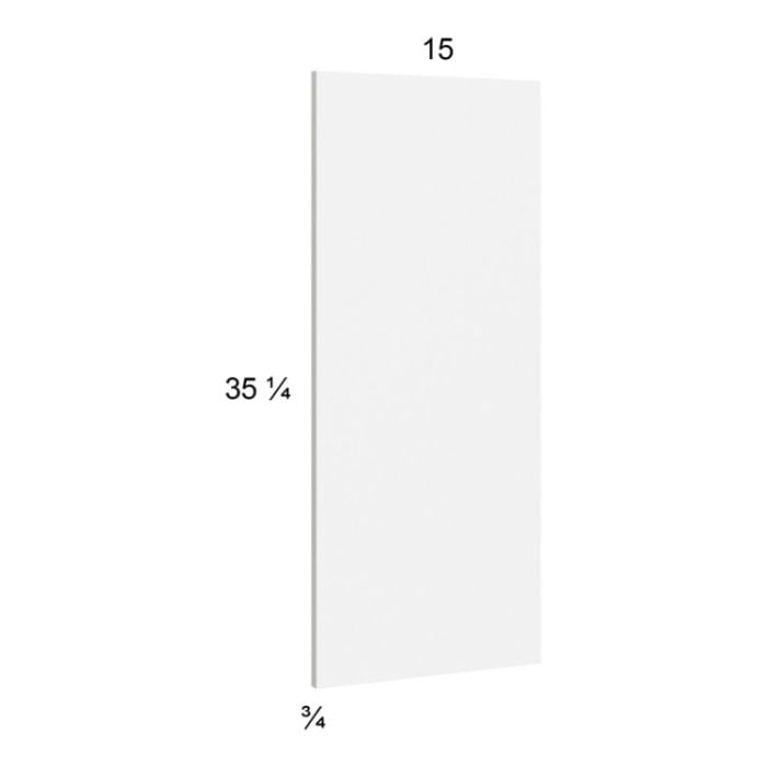 RTA Euro Gloss White Wall Overlay Panel - 15"W x 35-1/4"H x 3/4"