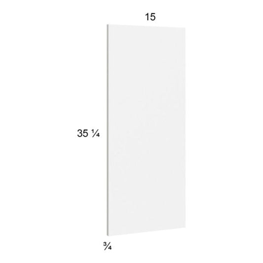 RTA Euro Gloss White Wall Overlay Panel - 15"W x 35-1/4"H x 3/4"