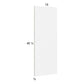RTA Euro Gloss White Wall Overlay Panel - 15"W x 40-1/4"H x 3/4"D