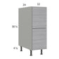 RTA Euro Grey 12" 2-Drawer Base Cabinet with 1 Finished End Panel