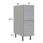 RTA Euro Grey 12" 2-Drawer Base Cabinet with 1 Inner Drawer