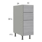 RTA Euro Grey 12" 3-Drawer Base Cabinet with 2 Finished End Panels